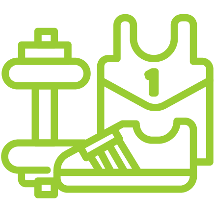 Ilustración con elementos alusivos al deporte local.