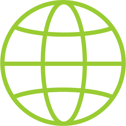 Representación gráfica del ámbito global que evoca relaciones internacionales y presencia mundial de la universidad.