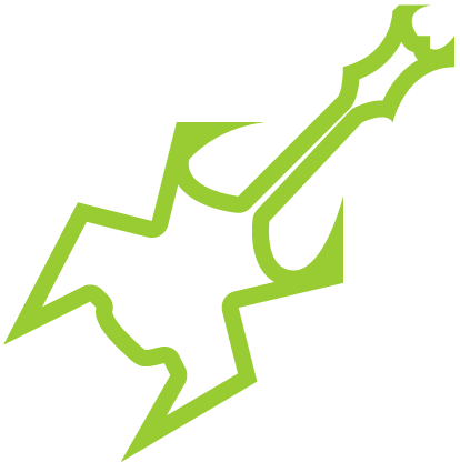 Guitarra eléctrica con rayo que simboliza energía y potencia del metal contemporáneo.